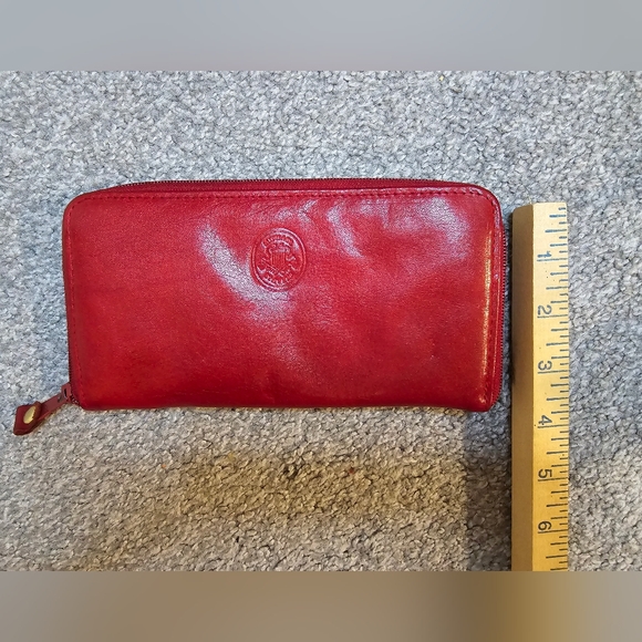 Michael Stevens Vintage Red Leather Wallet - Picture 4 of 5